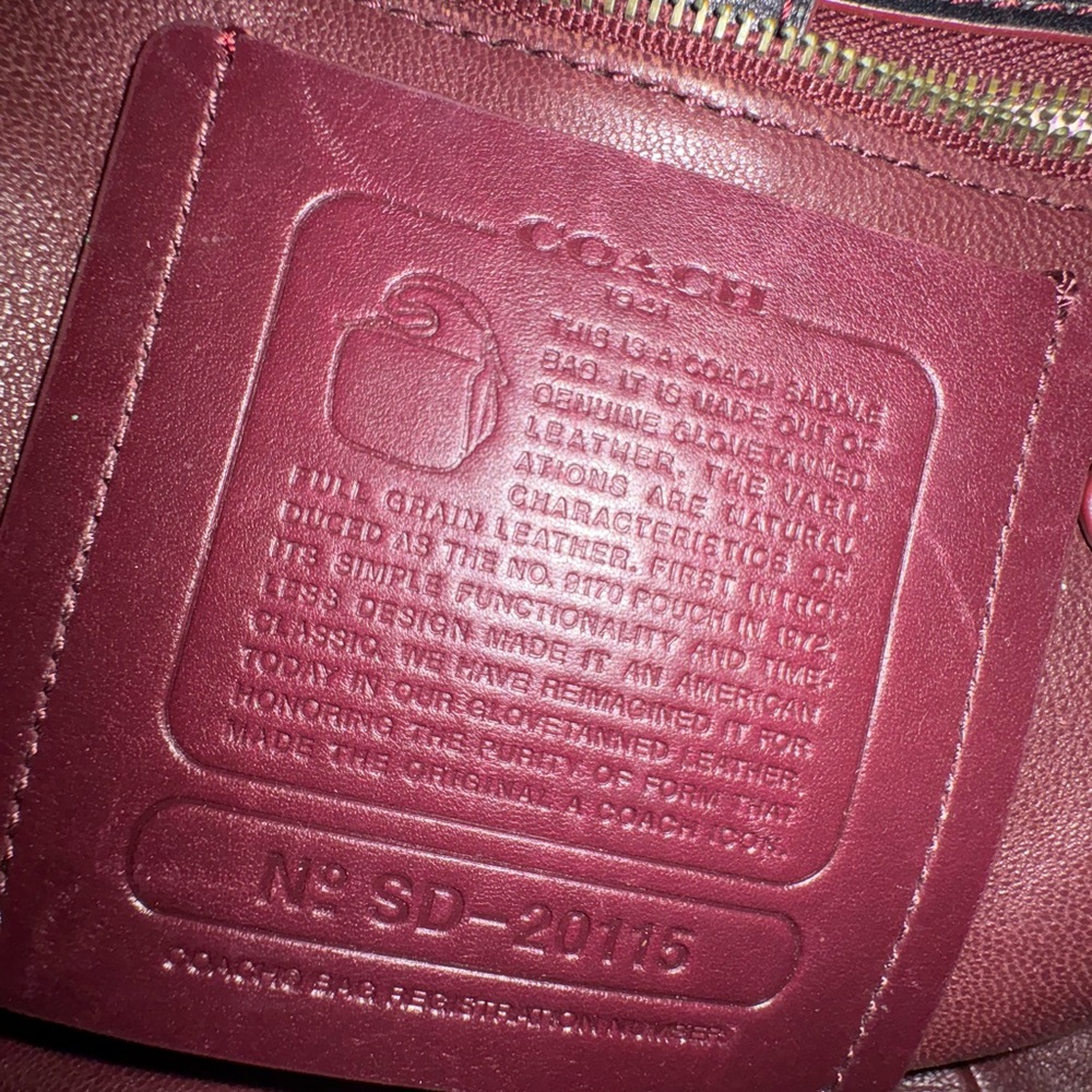 Coach Burgundy Leather Patch Crossbody - Picture 3 of 6